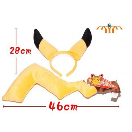 Diadema orejas y cola Pichu