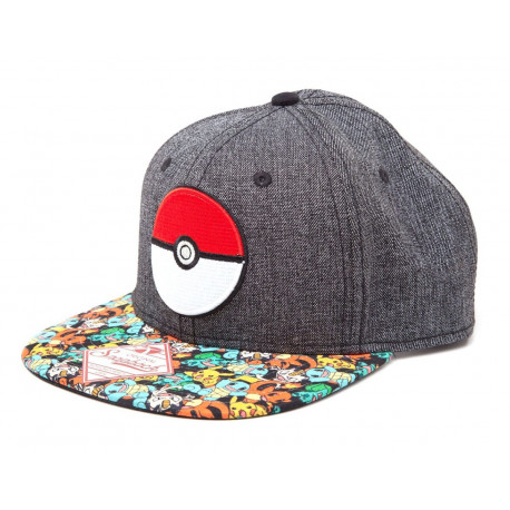 Pokemon Snap Back Baseball Cap Pokeball