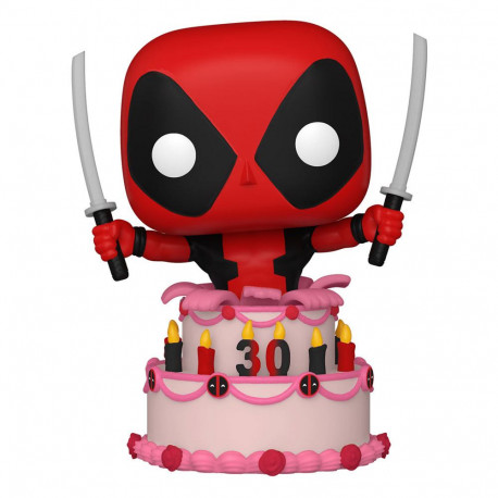 Marvel Deadpool 30th Anniversary Figura POP! Vinyl Deadpool in Cake 9 cm