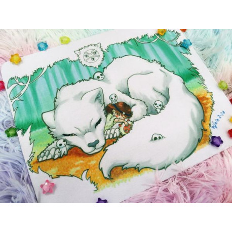 Alfombrilla Mousepad Mononoke and wolf