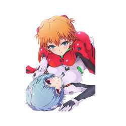 Poster tela Evangelion - Rei y Asuka
