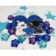 Fury Love Enamel pin blue Glitter azul A GRADE