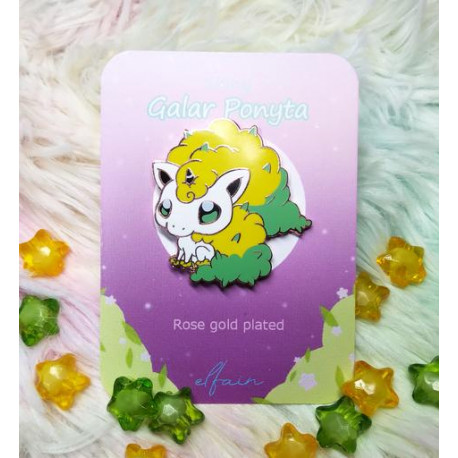 Shiny Galar Ponyta Hard Enamel pin