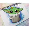 Cute baby Yoda notebook cuaderno A5