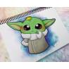 Cute baby Yoda notebook cuaderno A5