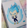 Cute Vegeta SS Blue notebook cuaderno A5