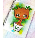 Cute dancing Groot notebook cuaderno A5