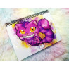 Cute Cheshire cat notebook cuaderno A5