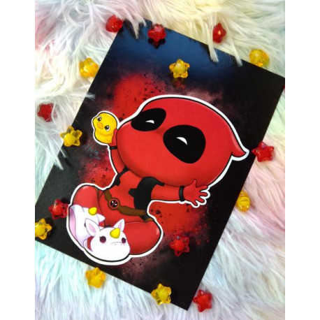 Baby Deadpool A5 print impresión
