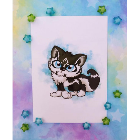 Print Wolf Link lámina A5