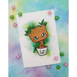 Print baby Groot A4