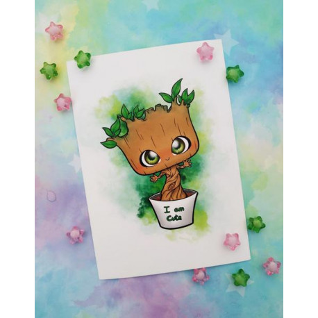 Print baby Groot A5