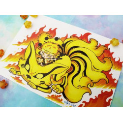 Print Naruto y Kurama Six Path lámina A4