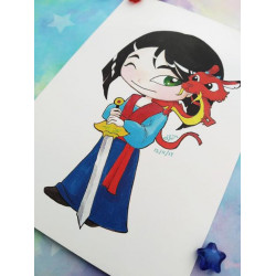 Print Mulan lámina A5