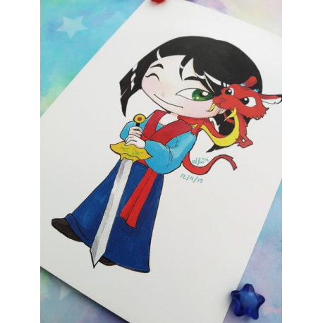Print Mulan lámina A5