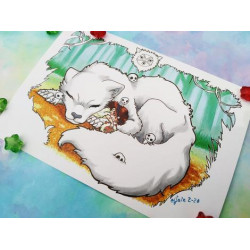 Print Mononoke y Moro lámina A5