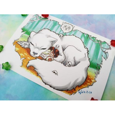 Print Mononoke y Moro lámina A5