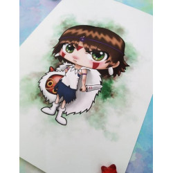 Print Mononoke lámina A4