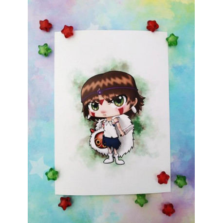 Print Mononoke lámina A5