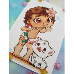 Print Moana Vaiana lámina A4
