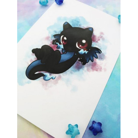 Print Mega Charizard X lámina A4