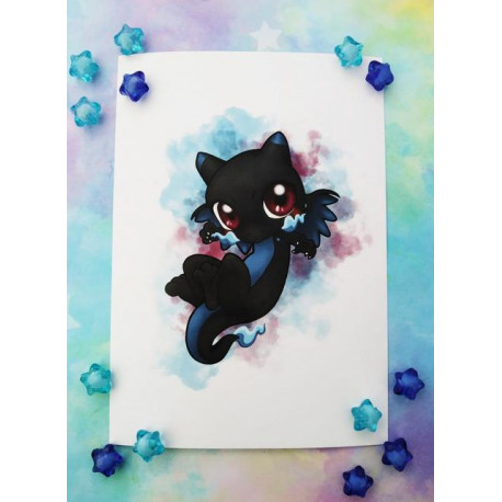 Print Mega Charizard X lámina A5