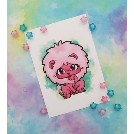 Print Lion lámina A5