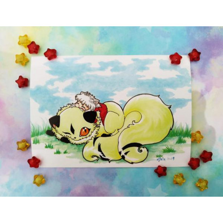 Print Inuyasha y Kirara lámina A4