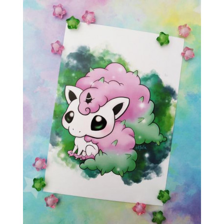 Print Galar Ponyta lámina A5