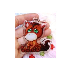 Cute Perdigón Bullseye Keychain LLavero