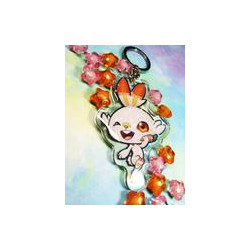 Cute Scorbunny Keychain llavero Holo