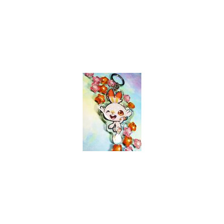 Cute Scorbunny Keychain llavero Holo