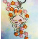 Cute Scorbunny Keychain llavero Holo