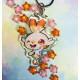 Cute Scorbunny Keychain llavero Holo