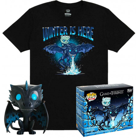 Juego de Tronos POP! & Tee Set de Minifigura y Camiseta Icy Viserion heo Exclusive