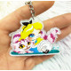 Cute Alice and Cheshire Keychain LLavero