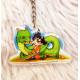 Cute Goku and Shenron Keychain LLavero