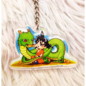 Cute Goku and Shenron Keychain LLavero
