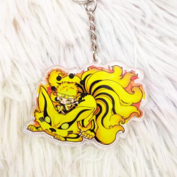 Cute Naruto and Kurama Six path Keychain LLavero