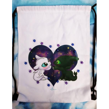 Mochila de tela canvas gymbag Fury Love