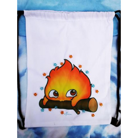Mochila de tela canvas gymbag Calcifer
