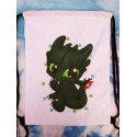 Mochila de tela canvas gymbag Toothless Desdentado