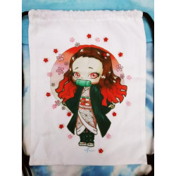 Mochila de tela canvas gymbag Nezuko