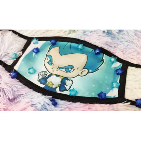 Mascarilla Face Mask Vegeta SS Blue