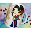 Cute Mulan mug taza