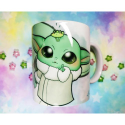 Cute baby Yoda mug taza