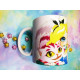 Cute Alice and Cheshire mug taza