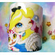 Cute Alice and Cheshire mug taza