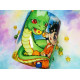Cute Shenlong and Goku mug taza