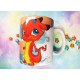 Cute Mushu mug taza